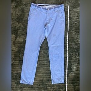 Massimo Dutti Sky Blue Casual Fit Pants